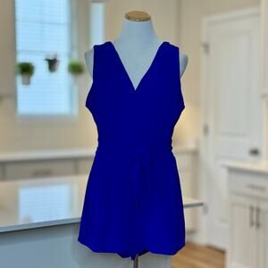 Premier Amour | Electric Blue Sleeveless Romper